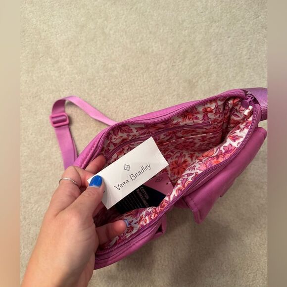 Vera Bradley Signature Cotton Utility Small Crossbody, Rich Orchid NWT - Picture 5 of 6